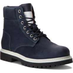 Trapery TOMMY JEANS - Iconic Tommy Jeans S EM0EM00156 Ink 006. Niebieskie buty zimowe męskie marki Tommy Jeans, z jeansu. W wyprzedaży za 559,00 zł.
