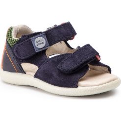 Sandały GIOSEPPO - Ovalle 48137 Navy. Niebieskie sandały dziewczęce Gioseppo, ze skóry, bez zapięcia. Za 219,00 zł.