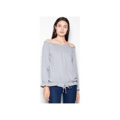 Bluzka VT012 Szary. Szare bluzki damskie Venaton, xl, bez wzorów, bez kołnierzyka, bez rękawów. Za 109,00 zł.