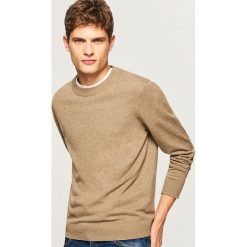 Gładki sweter - Beżowy. Brązowe swetry klasyczne męskie Reserved, l. Za 79,99 zł.
