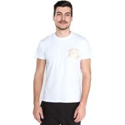Versace Jeans Couture Koszulka Biały. Białe podkoszulki męskie Versace Jeans Couture, xl, z nadrukiem, z elastanu, bez kołnierzyka, krótkie. Za 335,95 zł.