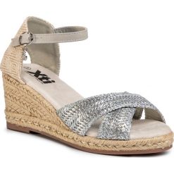 Espadryle XTI - 49706 Silver. Szare espadryle damskie Xti, bez wzorów, z tworzywa sztucznego, bez obcasa, na obcasie. Za 189,00 zł.
