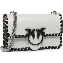 Torebka PINKO - Love Mini Twist Cl. PE 20 PLTT 1P21MG Y5GB Bianco/Nero ZZ1. Białe listonoszki damskie Pinko, bez wzorów, ze skóry, bez dodatków. Za 1269,00 zł.