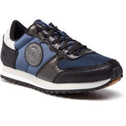 Sneakersy BIG STAR - DD274540 Navy. Niebieskie półbuty damskie BIG STAR, na co dzień, bez wzorów, ze skóry ekologicznej, retro, bez obcasa, na płaskiej podeszwie, bez zapięcia. W wyprzedaży za 129,00 zł.