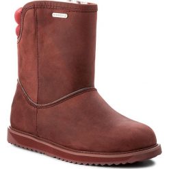 Buty EMU AUSTRALIA - Judbury W11550 Burnt Red. Czerwone kozaki damskie EMU Australia, ze skóry, klasyczne, bez obcasa, bez zapięcia. W wyprzedaży za 479,00 zł.
