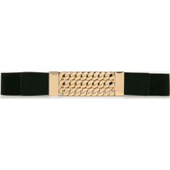 Pieces - Pasek. Czarne paski damskie Pieces, w paski, z materiału. W wyprzedaży za 49,90 zł.