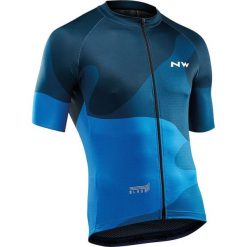 Northwave koszulka rowerowa męska Blade4Jersey Short Sleeves M Blue. Niebieskie koszulki męskie Northwave, m, z nadrukiem, z jersey, z klasycznym kołnierzykiem, bez rękawów. Za 299,00 zł.