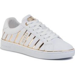 Sneakersy GUESS - Bolier FL5BOL ELE12 WHITE/GOLD. Białe półbuty damskie Guess, ze skóry ekologicznej. Za 589,00 zł.