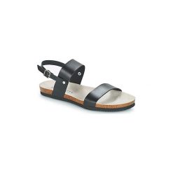 Sandały Esprit Kim Sandal. Czarne sandały damskie Esprit, bez wzorów, bez obcasa, bez zapięcia. W wyprzedaży za 143,20 zł.