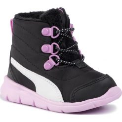 Śniegowce PUMA - Bao 3 Boot Inf 190113 06 Puma Black/Orchid/Puma White. Czarne śniegowce dziewczęce Puma, bez zapięcia. W wyprzedaży za 109,99 zł.