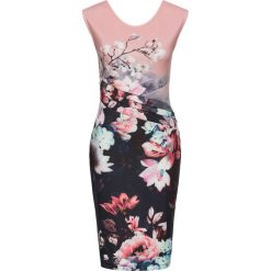 Sukienki: Sukienka w kwiaty bonprix różowo-czarno-lila w kwiaty