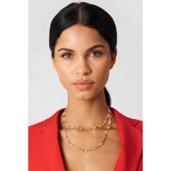Naszyjniki damskie: NA-KD Accessories Cieniutki naszyjnik Clover – Gold