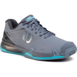 Buty WILSON - Rush Pro 2.5 2019 WRS326040 Flint/Ebony/Ultra Blue. Szare buty sportowe męskie Wilson, ze skóry ekologicznej, bez zapięcia, tenisowe. Za 519,00 zł.