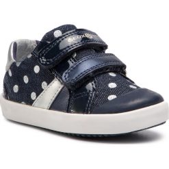 Trampki GEOX - B Gisli G. A B921MA 0SBHH CF41N M Navy/Lt Silver. Niebieskie trampki dziewczęce Geox, bez wzorów, z gumy, na rzepy. W wyprzedaży za 129,00 zł.