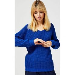 Sweter gładki. Niebieskie swetry damskie Moodo, xs, długie. Za 39,99 zł.
