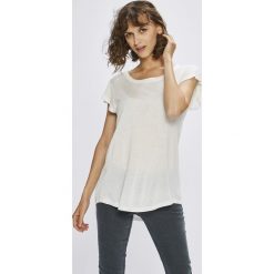 Answear - Top Stripes Vibes. Szare topy damskie marki ANSWEAR, l, z dzianiny, z okrągłym kołnierzem. W wyprzedaży za 29,90 zł.