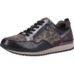 Skórzane sneakersy w kolorze szarym. Szare trampki i tenisówki damskie Tamaris, Caprice, Marco Tozzi, s.Oliver, bez wzorów, na sznurówki. W wyprzedaży za 219,95 zł.