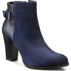 Botki LASOCKI - 7537-01 Granatowy. Niebieskie botki damskie na obcasie Lasocki, z materiału. W wyprzedaży za 140,00 zł.