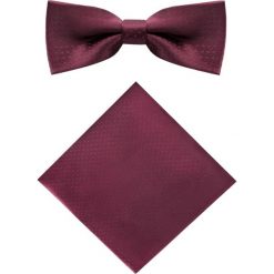 Mucha z poszetką MUA0001256. Czerwone muszki męskie Giacomo Conti, bez wzorów, z mikrofibry, eleganckie. Za 69,00 zł.