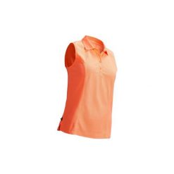 Koszulka polo bez rękawów do golfa damska. Pomarańczowe koszulki damskie polo INESIS, xs, z poliesteru, z golfem. Za 59,99 zł.
