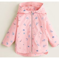 Mango Kids - Kurtka dziecięca Rain 80-104 cm. Białe kurtki dziewczęce Mango Kids, bez wzorów, z poliesteru, krótkie, bez kaptura. Za 79,90 zł.