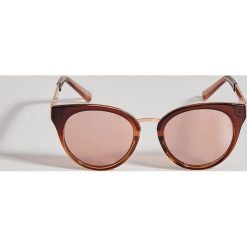 Okulary przeciwsłoneczne cat eyes - Brązowy. Pomarańczowe okulary przeciwsłoneczne damskie Mohito. Za 49,99 zł.