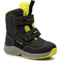Śniegowce GEOX - J N.Alaska B.B Wpf H J847PH 0FUCE C0802 M Black/Lime. Czarne śniegowce chłopięce Geox, bez zapięcia. W wyprzedaży za 199,00 zł.