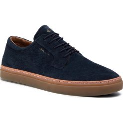 Tenisówki GANT - Prepville 21633875 Marine G69. Niebieskie półbuty męskie GANT, na co dzień, bez wzorów, ze skóry, eleganckie, bez zapięcia. Za 499,00 zł.
