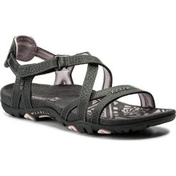 Sandały MERRELL - Sandspur Rose Ltr J289635C Black/Lilac. Czarne klapki damskie marki Merrell, bez wzorów, ze skóry, bez obcasa. Za 269,00 zł.