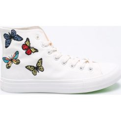 Big Star - Trampki. Białe trampki i tenisówki damskie marki BIG STAR, bez wzorów, z materiału, na sznurówki. W wyprzedaży za 79,90 zł.