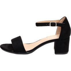 Czarne sandały damskie, buty FILIPPO DS787. Czarne sandały damskie FILIPPO, bez wzorów, klasyczne, na wysokim obcasie, bez zapięcia. W wyprzedaży za 119,00 zł.