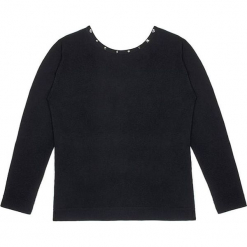 Sweter kaszmirowy w kolorze czarnym. Czarne swetry klasyczne damskie marki Ateliers de la Maille, z kaszmiru, z okrągłym kołnierzem. W wyprzedaży za 500,95 zł.