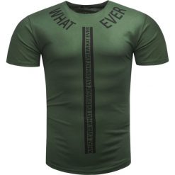 Koszulka męska t-shirt zielony Recea. Zielone koszulki męskie Recea, xl, z nadrukiem, z bawełny, bez kołnierzyka, bez rękawów. Za 29,99 zł.