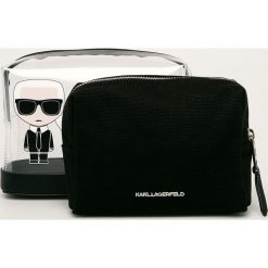 Karl Lagerfeld - Kosmetyczka (2-pack). Czarne kosmetyczki damskie KARL LAGERFELD, bez wzorów, z bawełny. W wyprzedaży za 319,90 zł.