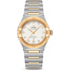 OMEGA ZEGAREK CONSTELLATION MANHATTAN 131.20.29.20.52.002. Szare, analogowe zegarki damskie OMEGA, złote. Za 40300,00 zł.