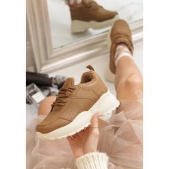 Beżowe Sneakersy Baker. Brązowe sneakersy damskie Renee. Za 99,99 zł.