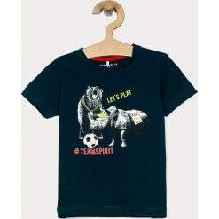 Name it - T-shirt 80-110 cm. Białe t-shirty chłopięce Name it, z nadrukiem, z elastanu, bez rękawów. Za 49,90 zł.