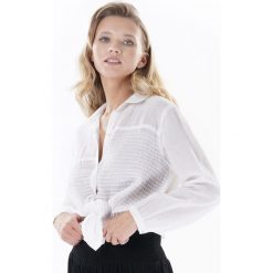 Damska koszula plażowa Laura. Szare koszule damskie Iconique, na plażę, bez wzorów, z bawełny, z włoskim kołnierzykiem, bez rękawów. Za 171,99 zł.