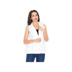 Kamizelka K319 Ecru. Brązowe kamizelki damskie KATRUS, xl, z dzianiny. Za 109,00 zł.