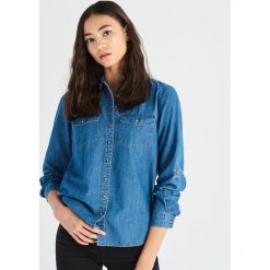Koszula jeansowa - Niebieski. Niebieskie koszule jeansowe damskie marki Sinsay, s. Za 49,99 zł.