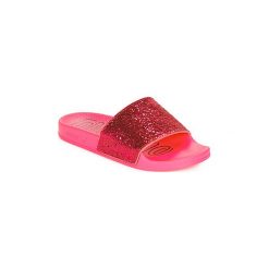 Klapki adidas ADILETTE W. Różowe klapki damskie Adidas, bez wzorów, bez obcasa. Za 220,20 zł.