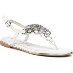 Sandały TAMARIS - 1-28067-34 White 100. Białe klapki damskie Tamaris, z aplikacjami, ze skóry ekologicznej, bez obcasa, na obcasie. Za 229,00 zł.