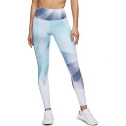 Spodnie dresowe damskie: Under Armour Spodnie damskie Breathelux Print Legging biało-niebieskie r. S (1305444-716)