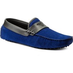 Mokasyny męskie: Mokasyny EMPORIO ARMANI – X4B118 XL269 A178 Blue China/Black