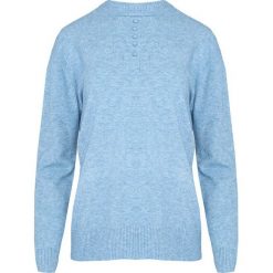 Jasnoniebieski Sweter Shortage. Niebieskie swetry klasyczne damskie marki Born2be, xl, ze stójką. Za 49,99 zł.
