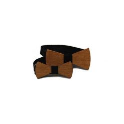 Zestaw Tata+Syn Gładka. Pomarańczowe muszki męskie marki The bow bow ties, w paski, z dzianiny. Za 129,00 zł.