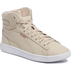Sneakersy PUMA - Vikky v2 Mid WTR 370279 02 Overcast/Rose Gold/White. Brązowe półbuty damskie Puma, na co dzień, bez wzorów, ze skóry ekologicznej, bez obcasa, na płaskiej podeszwie, bez zapięcia. W wyprzedaży za 199,99 zł.