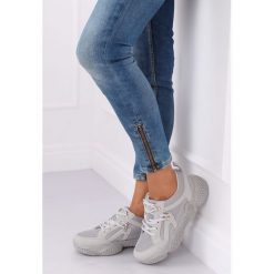 Szare buty sportowe ISLA. Szare buty sportowe damskie FunKee.pl, bez wzorów, z tkaniny, sportowe. Za 85,99 zł.