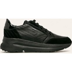 Geox - Buty. Czarne buty sportowe damskie Geox, bez wzorów, z gumy, sportowe. W wyprzedaży za 259,90 zł.
