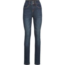Dżinsy "komfort-stretch", z wysoką talią SLIM bonprix ciemnoniebieski. Czarne jeansy damskie bonprix. Za 109,99 zł.
